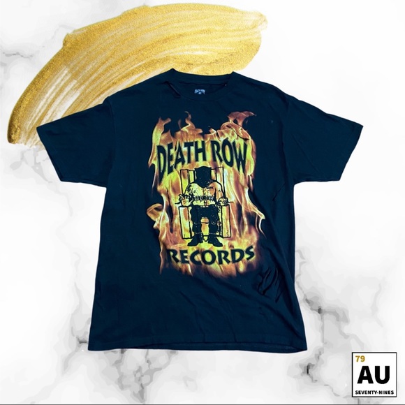 Custom Death Row Records Destructed Flames Tee - Picture 6 of 6